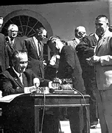 president Lyndon Johnson signs the Wilderness Act of 1964