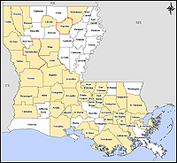 Map of Declared Counties for Emergency 3172