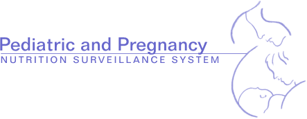 Pediatric and Pregnancy Nutrition Surveillance System (features an illustration of a mother and children)