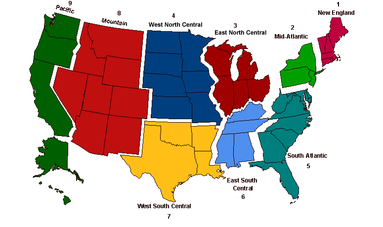 Map of United States