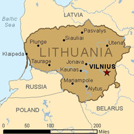 Map - Lithuania