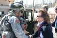 March 2, 2008,  --Lincoln Visits with Members of the Arkansas 39th Infantry 	Brigade Combat Team at Camp Shelby Prior to Their 10-month Tour of Duty to Iraq