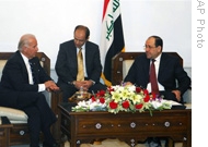 U.S. Vice President-elect Joe Biden (l) meets with Iraqi Prime Minister Nouri al-Maliki (r) in Baghdad, Iraq, 13 Jan 2009