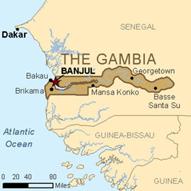 Map - The Gambia