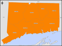 Map of Declared Counties for Emergency 3176