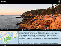 Screen shot of eCruise showing coastline