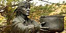 Bronze statue of a Passamaquoddy man