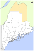 Map of Declared Counties for Emergency 3174