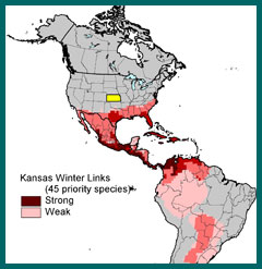 Map Showing Kansas Winter Link