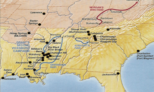 Western Theater - 1863 map.