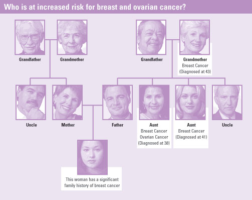 Who is at increased risk for breast and ovarian cancer?