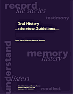 The Department of Oral History has created a 140-page book of interview guidelines that provides guidance on the many aspects of conducting an interview.