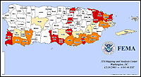 Map of Declared Counties for Disaster 1501