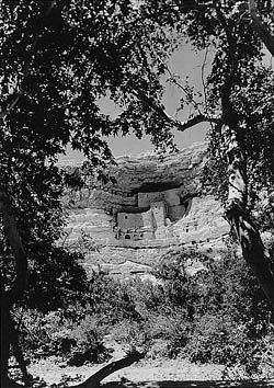 (NPS Photo) Cliff dwelling built into a limestone recess at Montezuma Castle National Monument