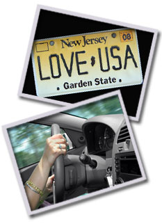 Photos: Personalized License Plate; Motorist with Hand on Steering Wheel