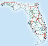 Click this image view a map showing the locations of the FDOT Facilities