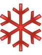 Single Red Snowflake Design