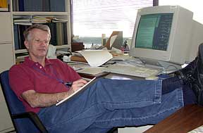 NSSL scientist Bob Davies-Jones at work