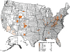 Coal workers’ pneumoconiosis: Age-adjusted death rates by county, U.S. residents age 15 and over, 1995–2004