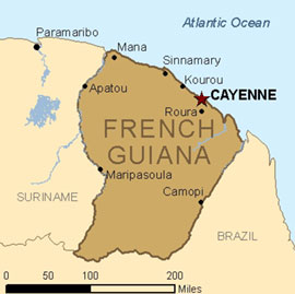 Map - French Guiana