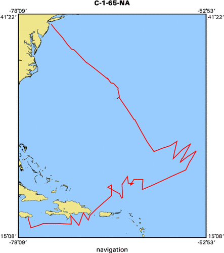 C-1-65-NA map of where gravity equipment operated