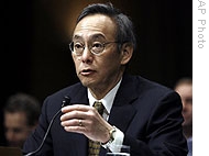 Energy Sec.-designate Steven Chu testifies on Capitol Hill, 13 Jan 2009