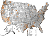 Asbestosis: Age-adjusted death rates by county, U.S. residents age 15 and over, 1995–2004