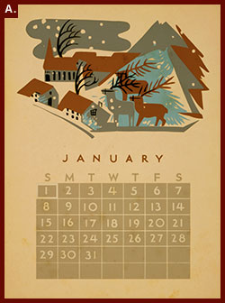 WPA calendar for 1939, created 1938
