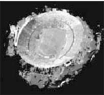 3-D laser scan of the Rose Bowl, aerial view 