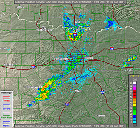 AP from the Fort Worth radar
