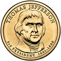 Thomas Jefferson Presidential $1 Coin