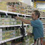 Photo of man purchasing food supplies