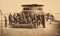 Fifteen officers on deck of the original "Monitor"
