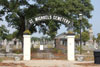 Main enty gates of historic St. Michael's Cemetery in Pensacola, Florida. (Jason Church)