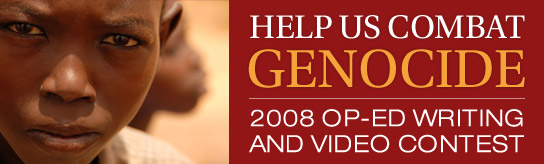 2008 Genocide Prevention Op-Ed Writing & Video Contest