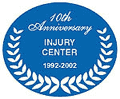 cdc injury center 10th anniversary logo