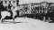 German soldiers parade in Pilsudski Square.