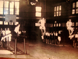 Students working out in the gym