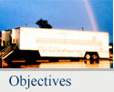 picture of MEC trailer with rainbow overhead and caption Objectives