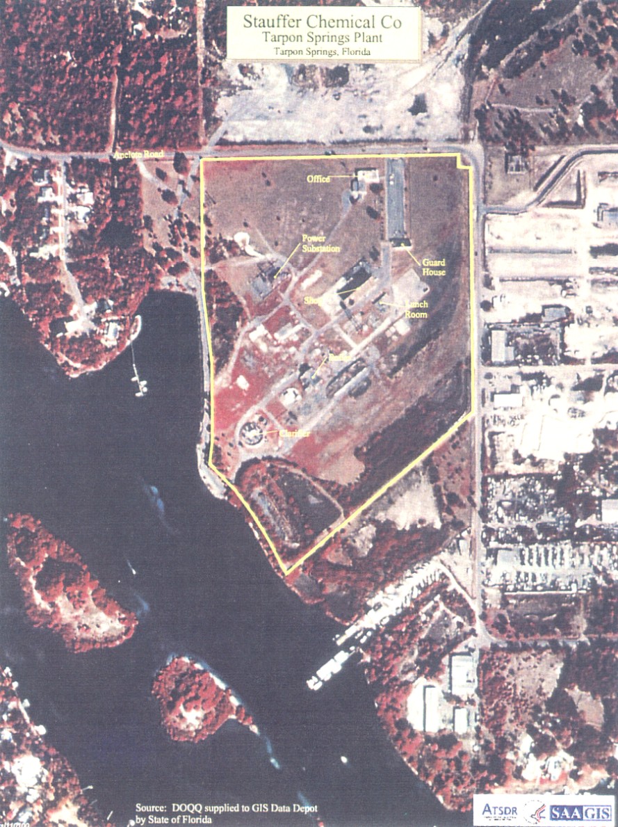 Aerial Photograph (Closeup) of Stauffer Chemical Company