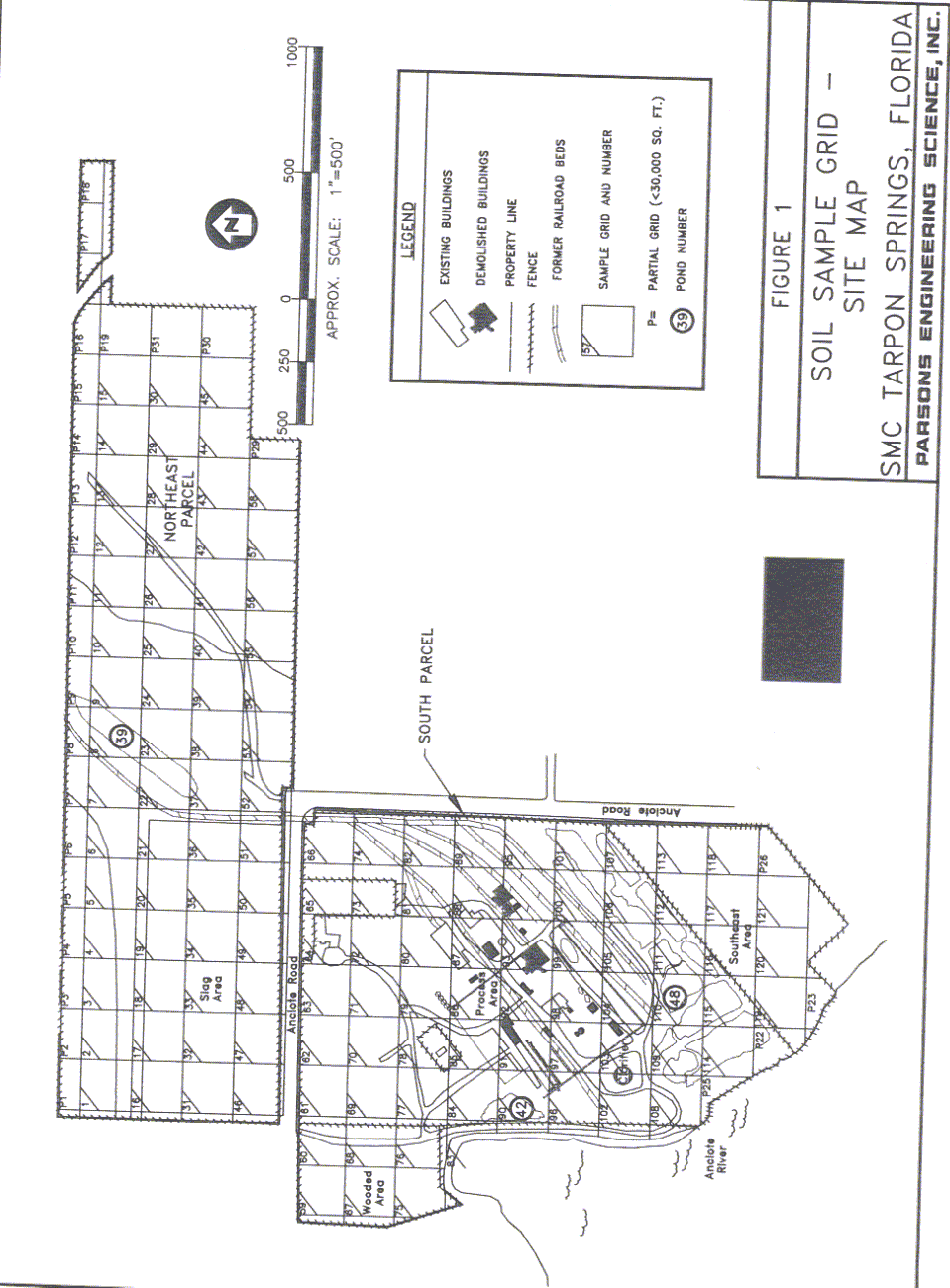 Soil Sample Grid Site Map of Stauffer Chemical Company
