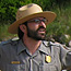 Park ranger wearing a ranger hat.