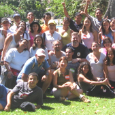Photo of English Language Fellows and Weekend English Immersion Camp participants in San Joaquín, Venezuela