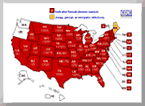 West Nile Virus Map - Click for Larger Image