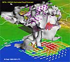 Three-dimensional model forecast of Hurricane Floyd