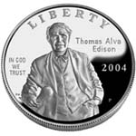 2004 Thomas Alva Edison Proof Commemorative Coin