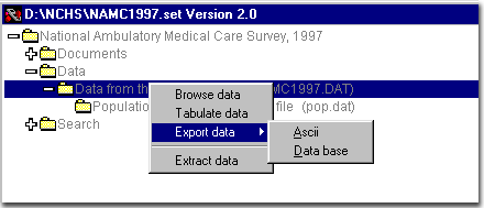 Export ASCII database image