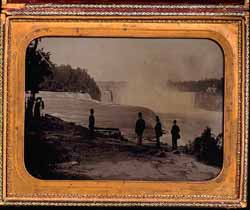 Ambrotype photograph showing Niagara Falls