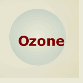 Ozone topic page image - the word Ozone