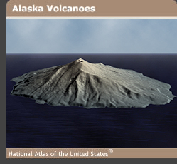 volcano image generated from maps, digital elevation models and available photos